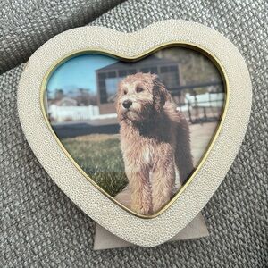 Aerin Heart Shagreen Ivory Picture Frame